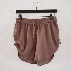 ARMANI EXCHANGE Women's 6 Green Satin Flowy Shorts